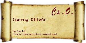 Cserny Olivér névjegykártya
