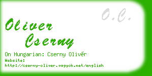 oliver cserny business card