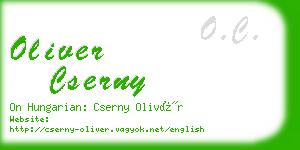 oliver cserny business card